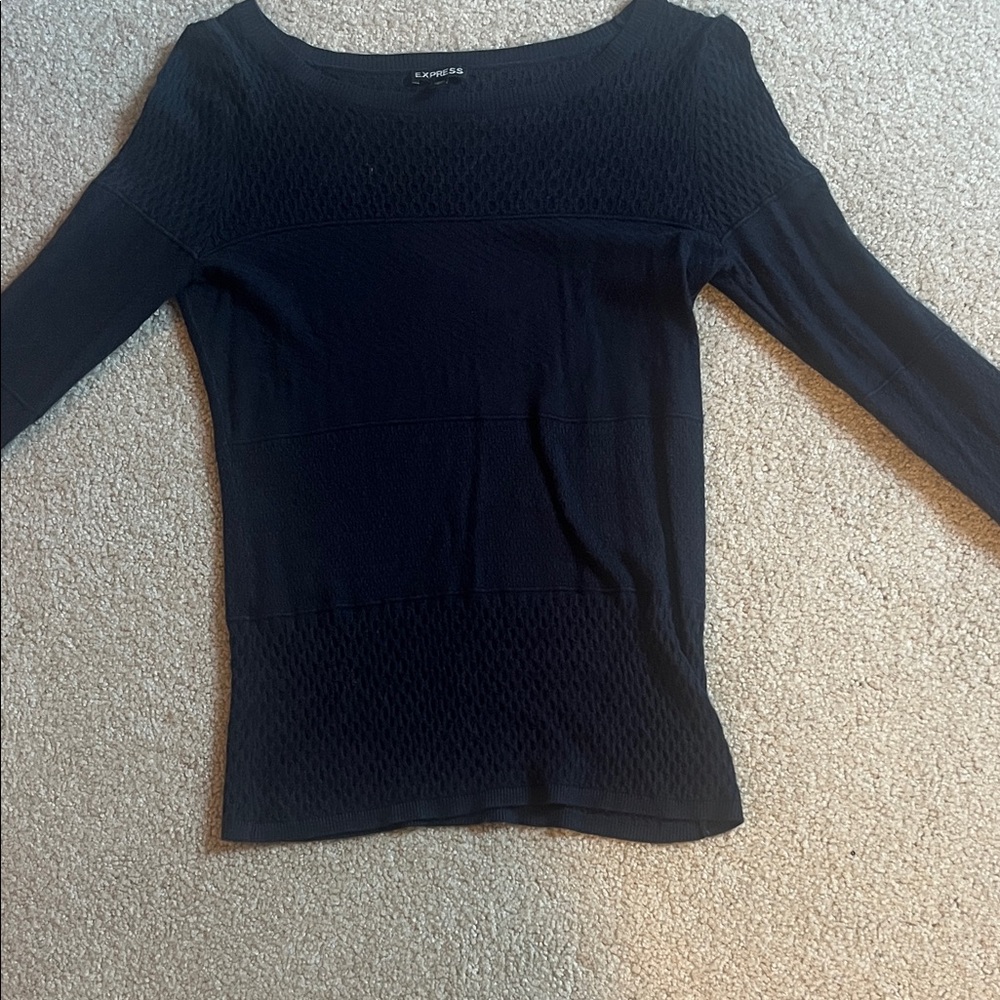 Express Midnight Blue longsleeve Top